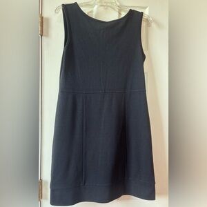 Backless Brand Sleeveless Shaped Dress. Back Exposed Zipper. Ponte Knit Sz L